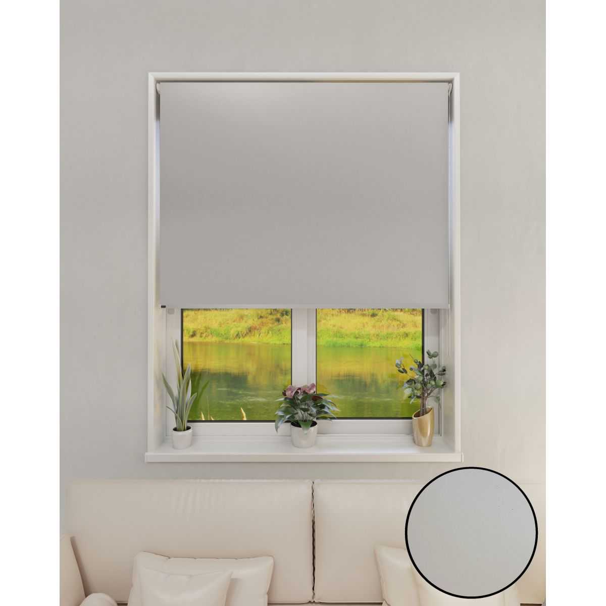 Cortina Roller Black Out Gris claro 1,60 x 2,20