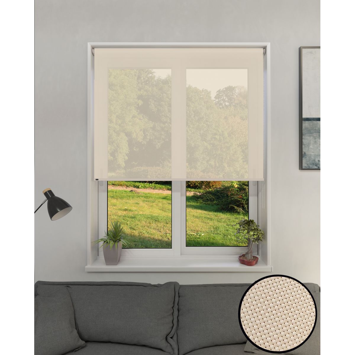 Cortina Roller Sun Screen 5% Natural 1,20 x 2,20