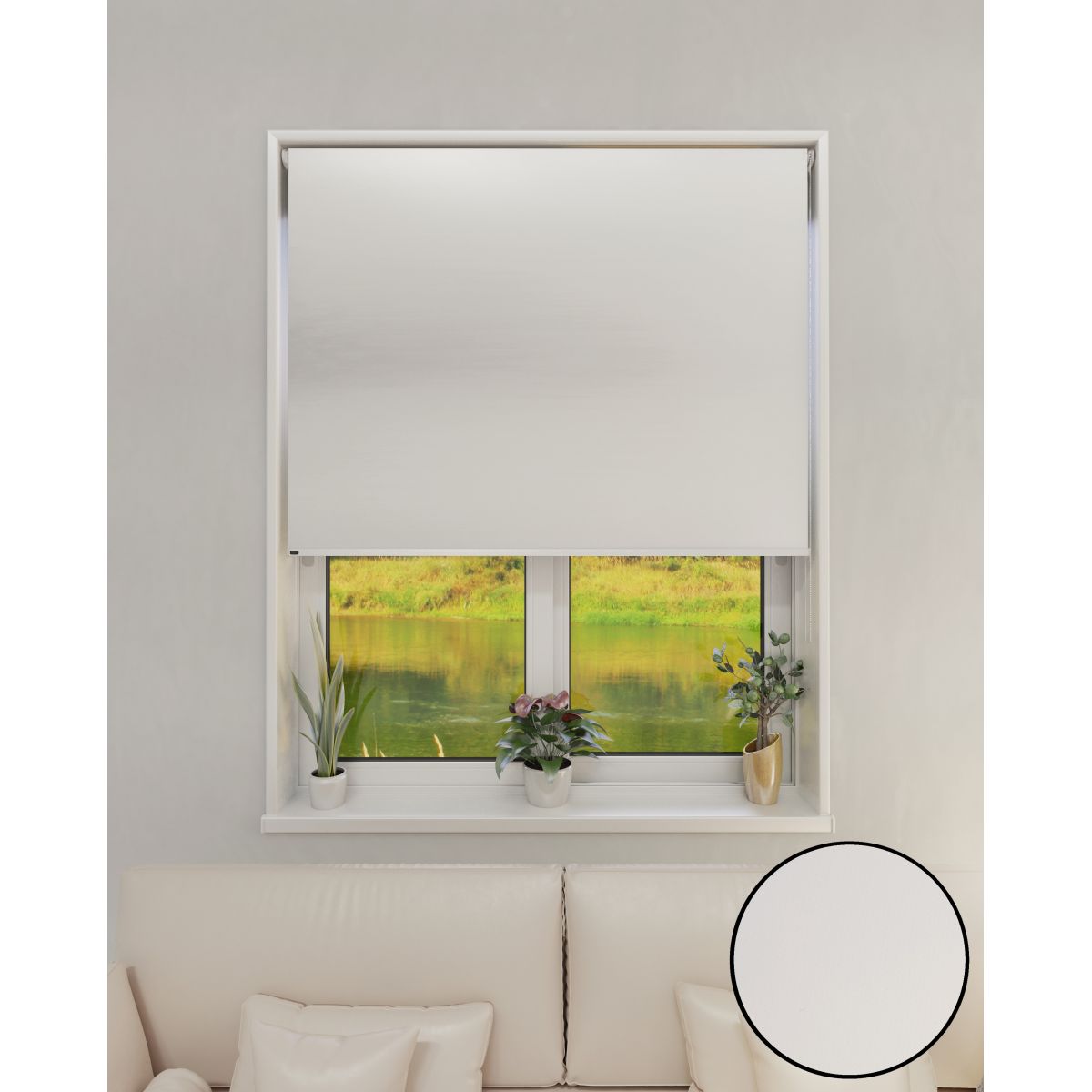 Cortina Roller Black Out Blanco 2,00 x 2,20