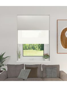 Cortina Roller Doble BlackOut y Screen 5% Blanco 1,80 x 2,20