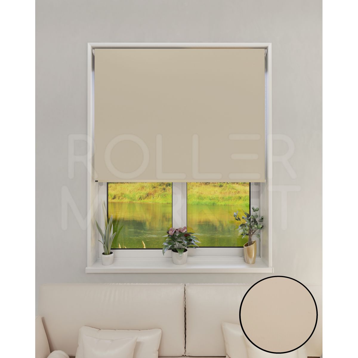 Cortina Roller Black Out Beige 1,80 x 2,20