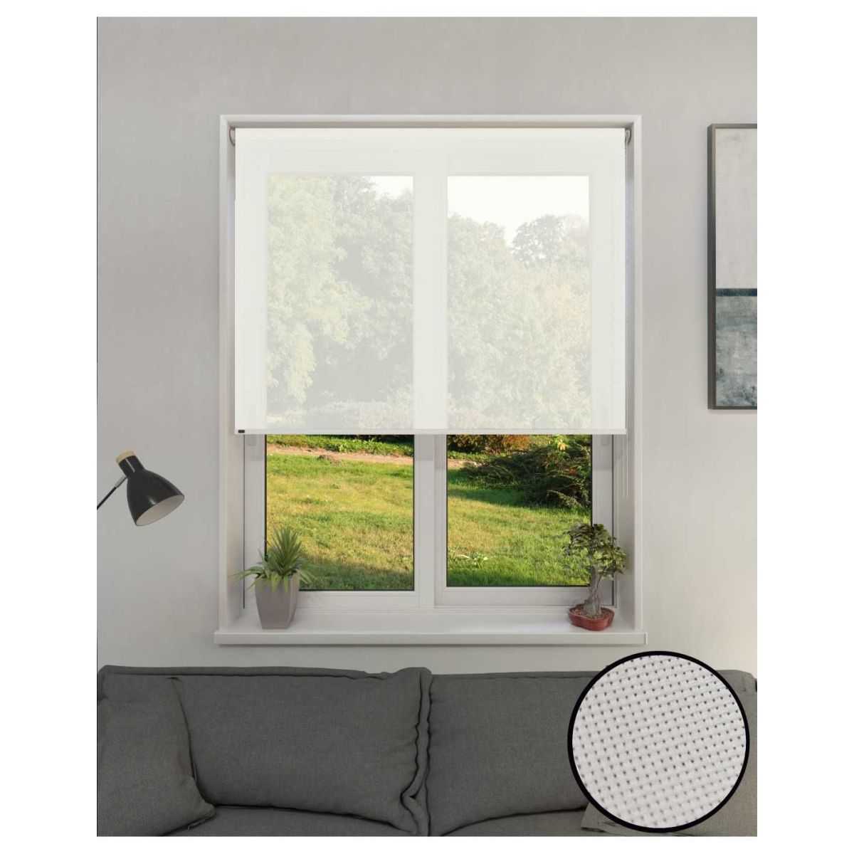 Cortina Roller Sun Screen 5% Blanco 2,00 x 2,20