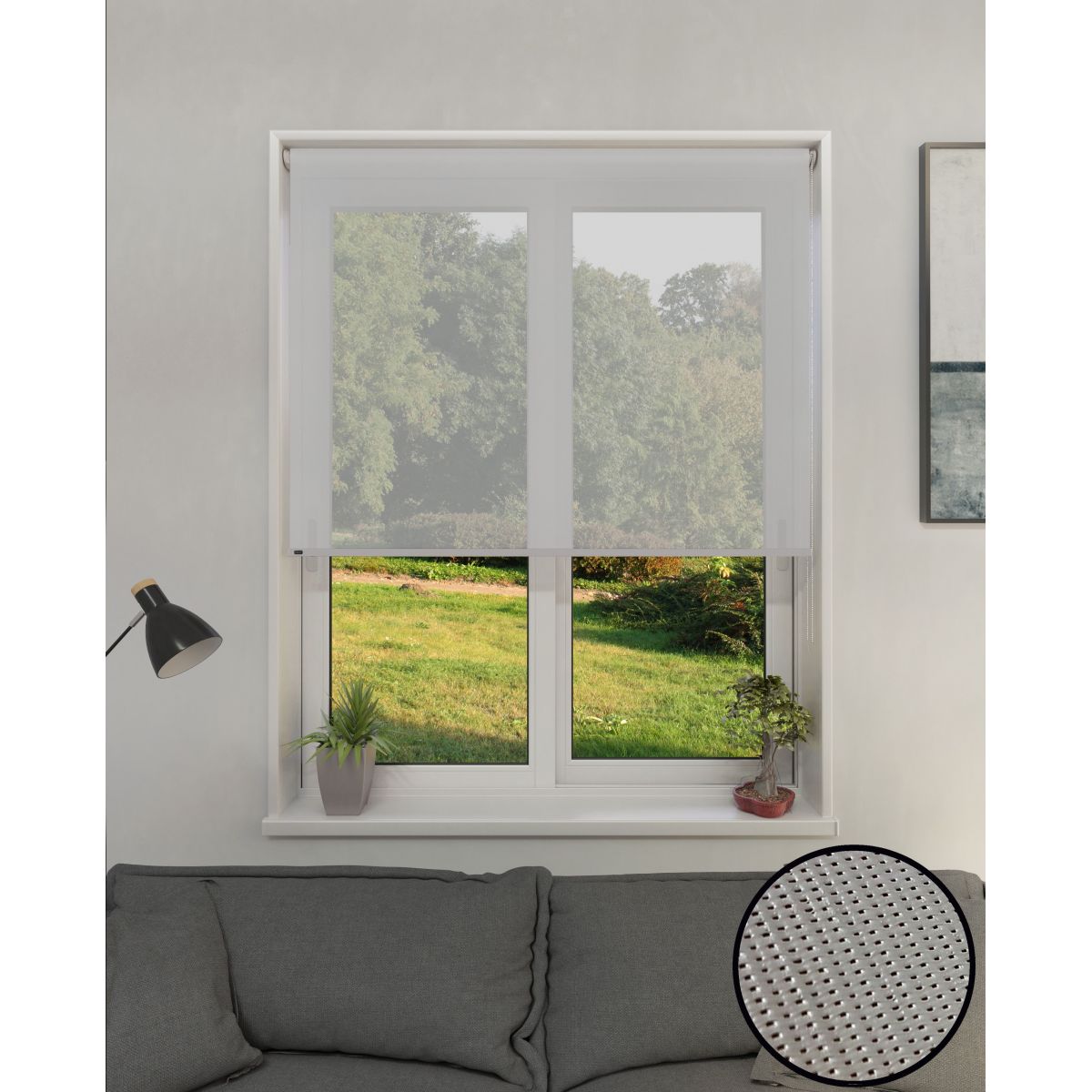 Cortina Roller Sun Screen 6% Gris 1,60 x 2,20