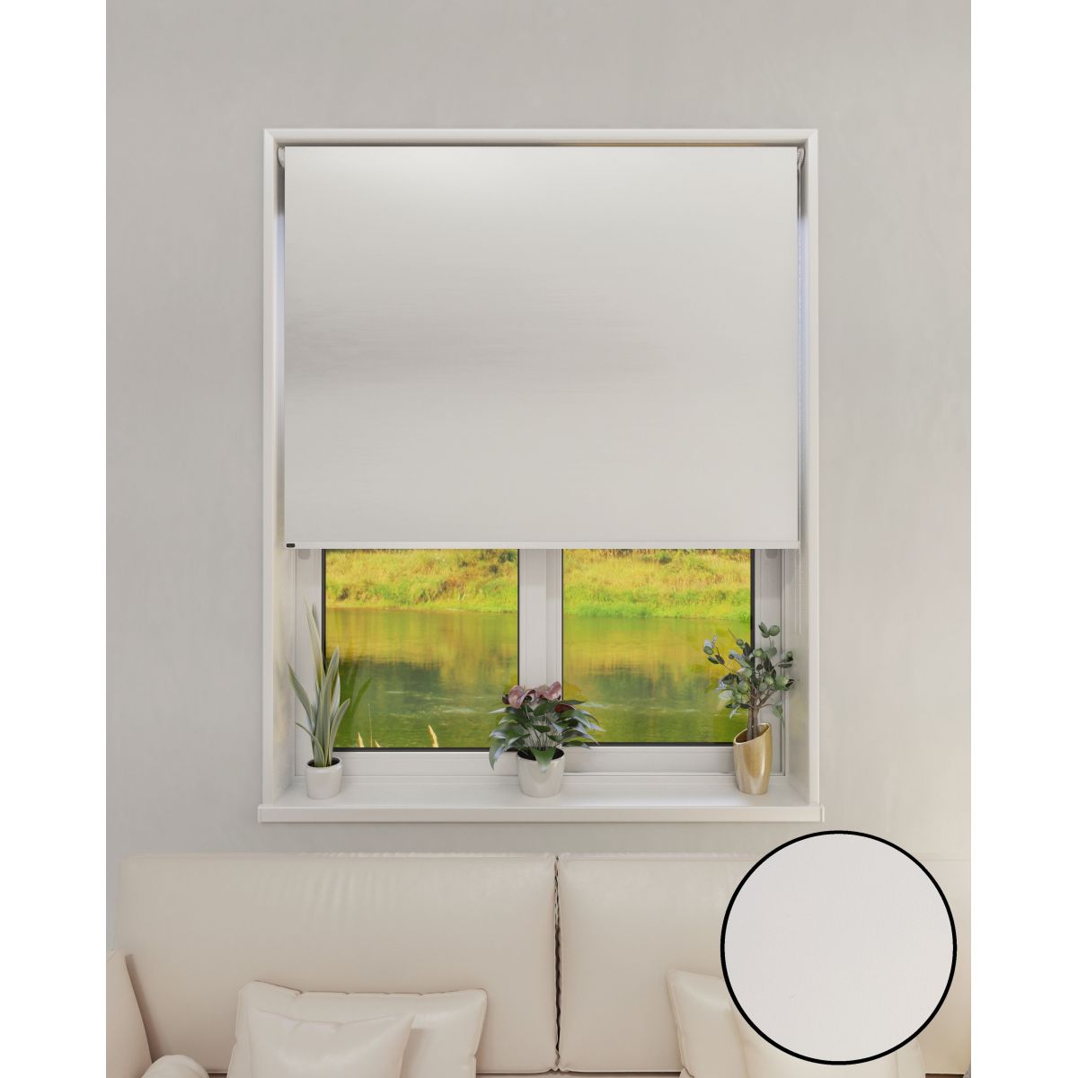 Cortina Roller Black Out Blanco 2,00 x 1,65