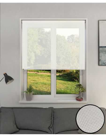 Cortina Roller Sun Screen 5% Blanco 1,50 x 1,65