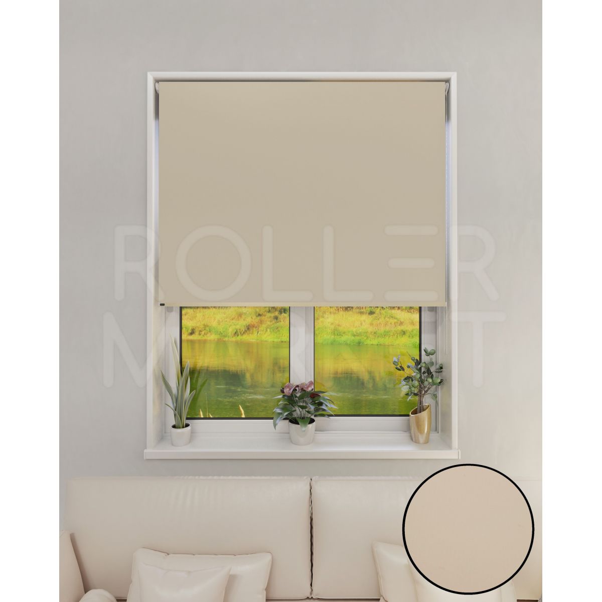 Cortina Roller Black Out Beige 1,60 x 2,20