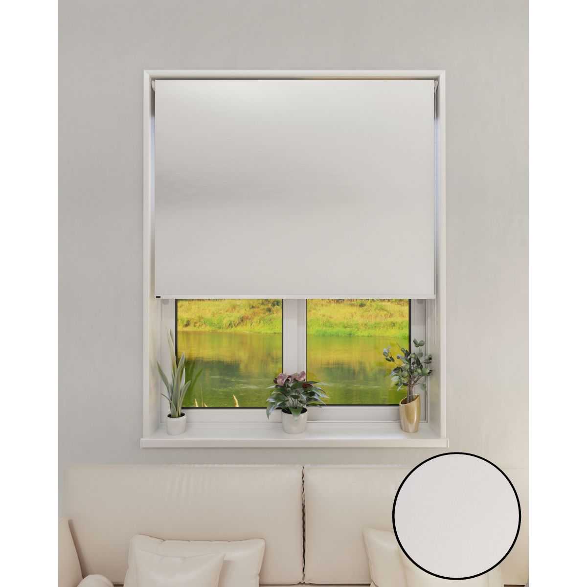 Cortina Roller Black Out Blanco 1,80 x 1,65