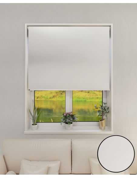 Cortina Roller Black Out Blanco 1,80 x 1,65